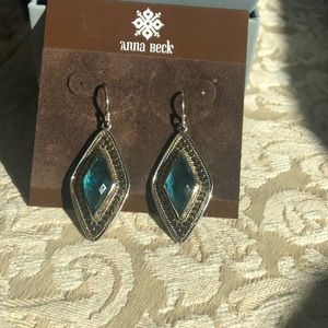 Anna Beck blue quartz dangle earrings